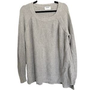 Old Navy, Sz XL, Light Gray Knit Pullover Sweater, Lightweight, Spring, Relaxed